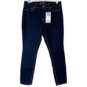 Blue Desire Sz 14w (Actual 36x28) Dark Wash Blue High Rise Skinny Jeans NWT